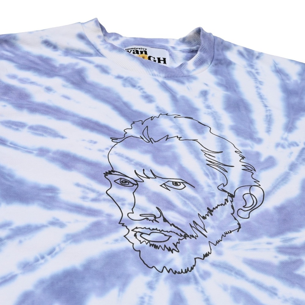 Immersive Van Gogh Tie Dye Portrait Sweatshirt Men's Medium Art Museum